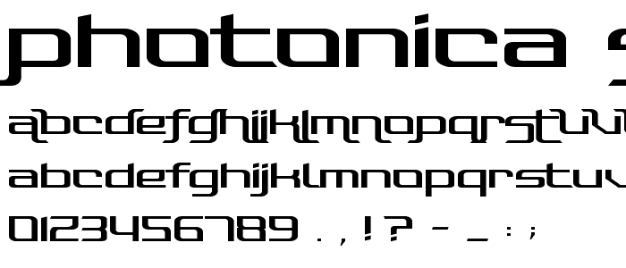 Photonica Straight font